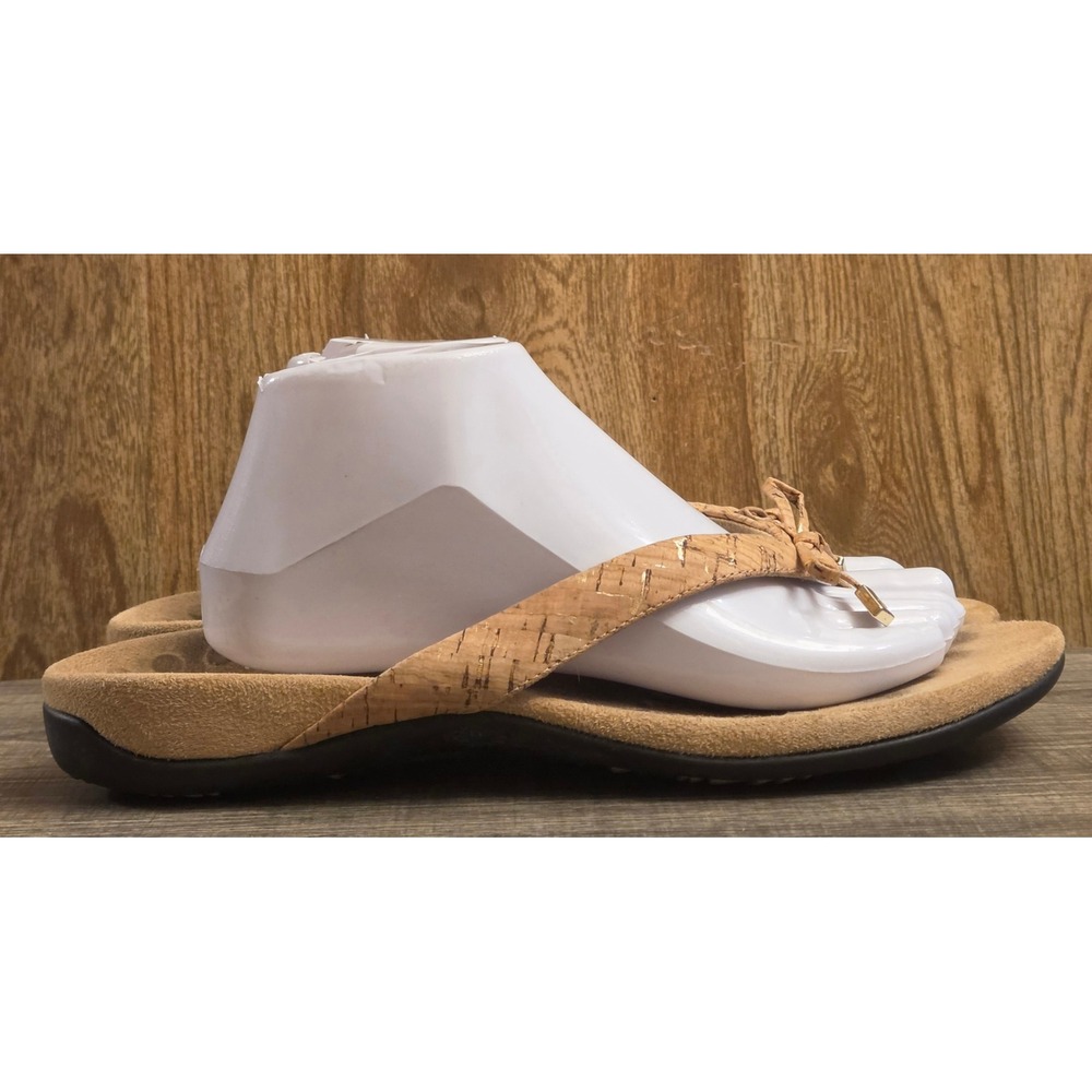 Vionic Bella Thong Flip Flop Sandals Womens Size 11 Tan Cork‎